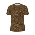 thumbnail image 5 of Wukai Leopard Print Men's Short-Sleeved Mesh T-Shirt,Quick-Dry Short Sleeve Workout T-Shirt-X-Small, 5 of 8