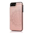 thumbnail image 1 of Funda para iPhone 7 Plus 8 Plus con tarjetero de piel sintética con estampado de flores de datura, 1 of 5