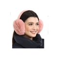 thumbnail image 1 of Orejeras para mujer - Orejeras de invierno - Orejeras de lana de piel trenzada con cable suave y cálido - Orejeras para clima frío oso de fresa Electrónica, 1 of 5