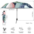 thumbnail image 3 of FORMRS Travel Umbrella Folding Auto Open Close Windproof Rain UV Protection, Pink Flowers, 3 of 8