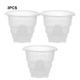 thumbnail image 1 of Langgg 3piece Round Edge Flower Planter Resistant To Wear And Tear Eco-friendly Non-toxic Container Planter Transparent Color 1Set, 1 of 6
