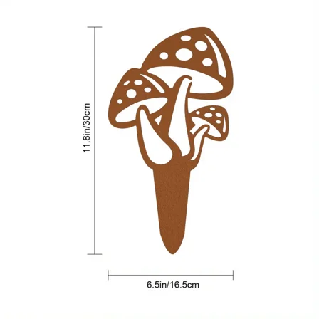 Stylish Large Metal Mushroom Stake: Hollow Out Design for Beautiful Garden Decoration and Yard Art