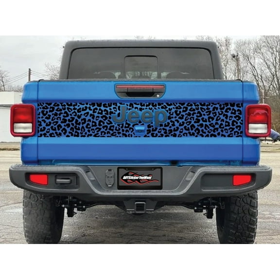 Pre-Cut Leopard Print Tailgate Vinyl Decal Compatible with and Fits Jeep Gladiator JT 2020-2023