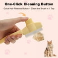 thumbnail image 2 of Unique Bargains Cat Comb Pet Hair Removal Comb Flea Comb Cat Grooming Brush with Release Button De-Shedding Cat Brush for Short Long Hair Cats Yellow, 2 of 7