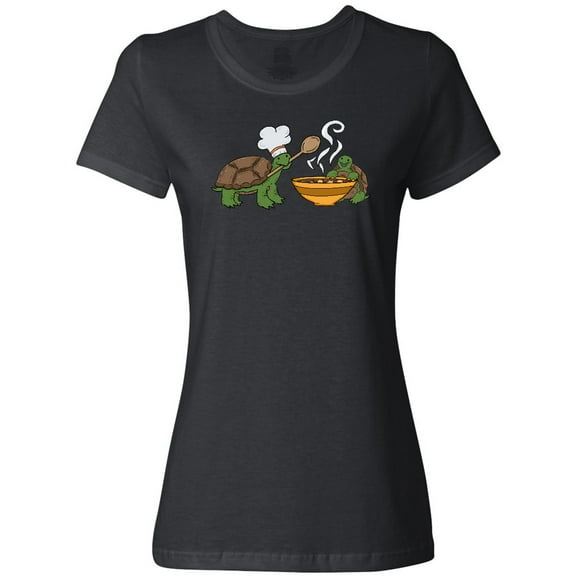 Inktastic Cute Turtle Chefs Making Soup Women's T-Shirt