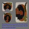 thumbnail image 4 of Juego de 4 cortinas de ducha para niña negra, diseño de mariposas con motivos florales, color azul, verde azulado y rosa, decoración de baño para mujer afroamericana, cortina de ducha de tela negra, 4 of 7