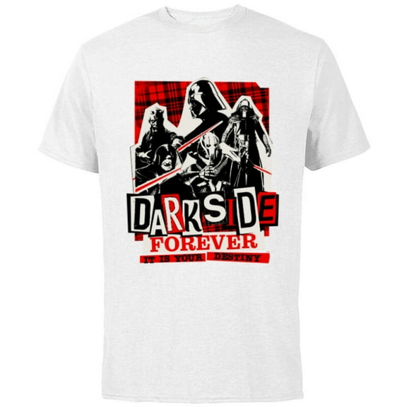 Star Wars Villains Darth Vader Dark Side Forever Destiny - Short Sleeve Cotton T-Shirt for Adults - Customized-White