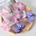 thumbnail image 2 of XmhyTop 20 piezas de flores de mariposa artificiales de seda para decoración de bodas, ramos y fiestas, 4,33 pulgadas, color beige, 2 of 5