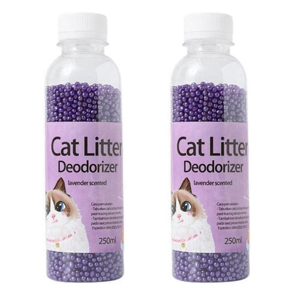 2X 300G Limpieza de Inodoros para Gatitos, Perla Desodorante para para Gatos, Artefacto Que Absorbe el Olor de Mascotas con CarbóN Activado, Hedor A para Gatos-D