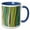 Blue/White, variant on , Rythm in Teal, 11oz Two-tone Green Mug