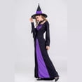 thumbnail image 5 of Costume de Sorcière pour Femmes Halloween Robe Gothique Cosplay Performance Robe Maxi Violette Taille Haute Rétro Grande Taille Longue Robe, 5 of 5