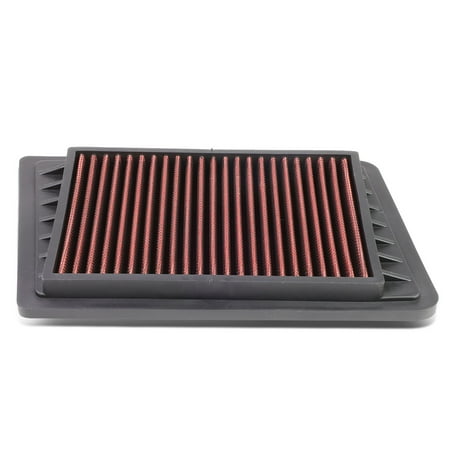 - jeep wrangler / liberty 2.4l reusable & washable replacement high flow drop-in air filter (red)