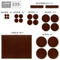 thumbnail image 6 of X-Protector Felt Furniture Pads - 235 Pcs Brown - Felt Pads for Furniture Feet - Protect Hard Floors, 6 of 7