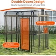 thumbnail image 4 of Walnest Large Walk-in Cage 77-inch Heavy Duty Bird Cage Outdoor Diamond Grid Aviary Parrot Cage with 2 Feeding Bowls Black, 4 of 4