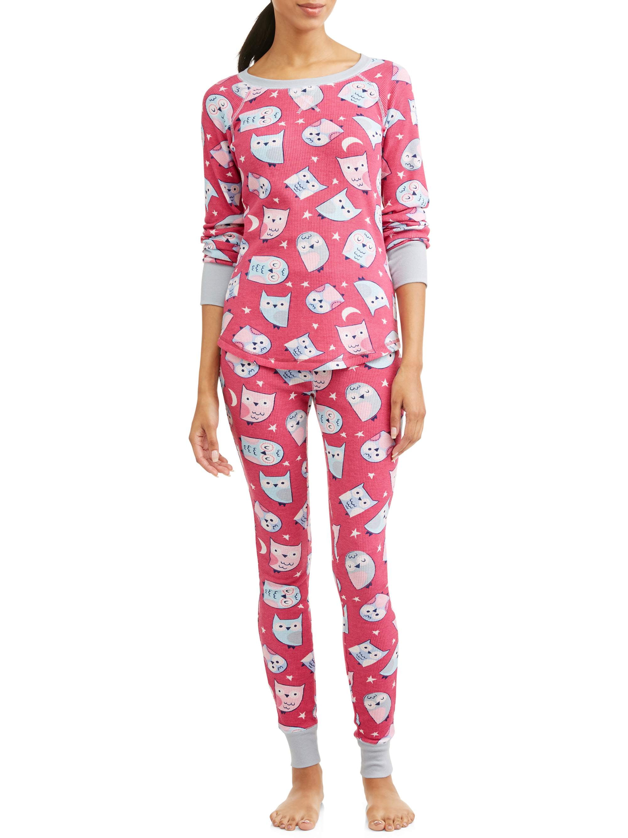 Toast & Jammies Women's and Women's Plus 2 Piece Thermal Long John Sleep Set