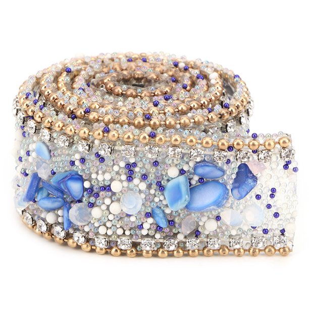 Rollo de malla de diamantes de imitación de 2,5 cm para manualidades, cinta decorativa con cadena de diamantes de imitación (#06)