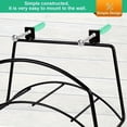 thumbnail image 2 of Wall Mounted Garden Hose Holder, Heavy Duty Rustproof Metal Hose Hanger Rack, Space Saving Outdoor Water Hose Storage Organizer with Mounting Screws, 2 of 5