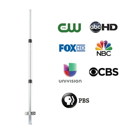 Black Mounting Pole - ONN ONB17CH004E Outdoor Antenna Mounting Pole with Mounting Hardware