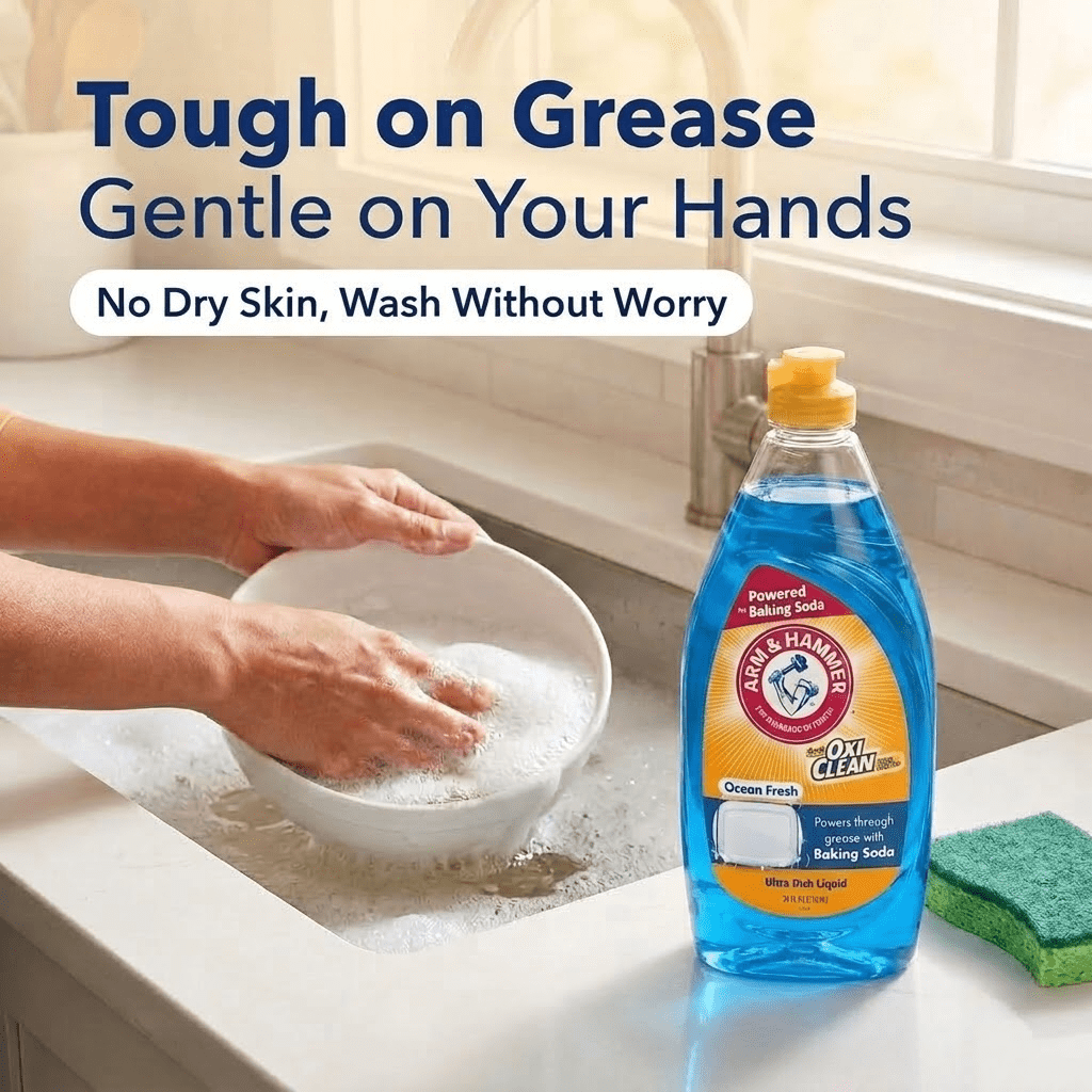 Arm & Hammer + Oxi Clean Ultra Dish Liquid Soap, Ocean Fresh, 24 fl oz