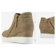 thumbnail image 4 of Dream Pairs Women's Platform Wedge Sneaker Ankle Booties, 4 of 6