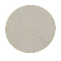 Kumdkd 15" Round Woven Placemats Set of 1 - Heat Resistant & Oil Proof Table Mats for Dining, Kitchen, Coffee Tables | Natural Ramie Fiber Waterproof Decor