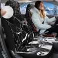thumbnail image 2 of Uorisanigo 2 PCS Car Seat Covers, Premium Blanket Cloth Front Set Washable Automotive Accessoires Universal Fit for Car, SUV, Sedan, Truck, Spooky Ghost Print Seats Cushion, 2 of 7