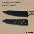 thumbnail image 5 of Carote 12Pcs Knife Set with Blade Guards, Black Granite Ceramic Coating, Stainless Steel Blade, 5 of 7