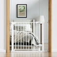 thumbnail image 5 of Baby Gate for Doorways and Stairs, Pet Gate with Wide Walk Thru Door and Lock Indicator, No Drill Pressure Mounted Safety Gate with Double Lock and Self-Closing, 5 of 8