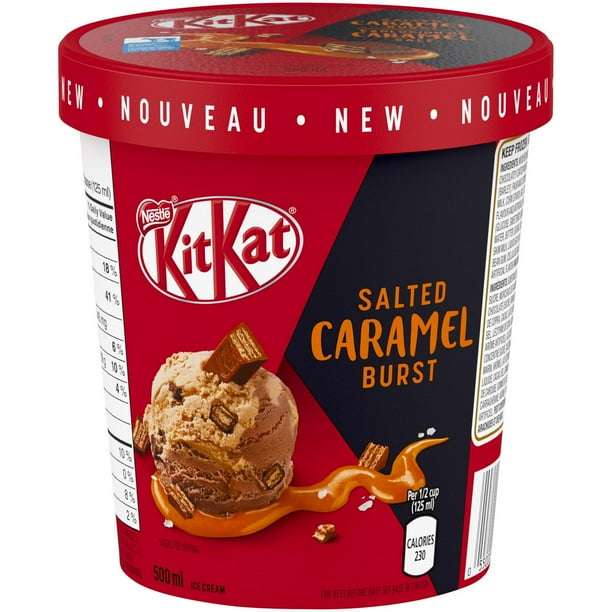 KITKAT® Salted Caramel Burst Ice Cream 500 ml Tub Walmart.ca