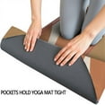 thumbnail image 3 of Brown Boho Geometric Pattern Hot Yoga Mat Towel Non Slip for Hot Yoga - Quick-Drying Yoga Mat Cover with 4 Corner Pockets with Travel Bag - Hot Yoga Towel Non Slip 74"x26", 3 of 6