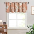 thumbnail image 3 of Modern Painting Style Curtain Valance, Leaves Print Velvet Drape Valance for Bedroom, Rod Pocket Small Window Treatment for Nursery 1 Panel, 52 x 18 Inches, 3 of 6