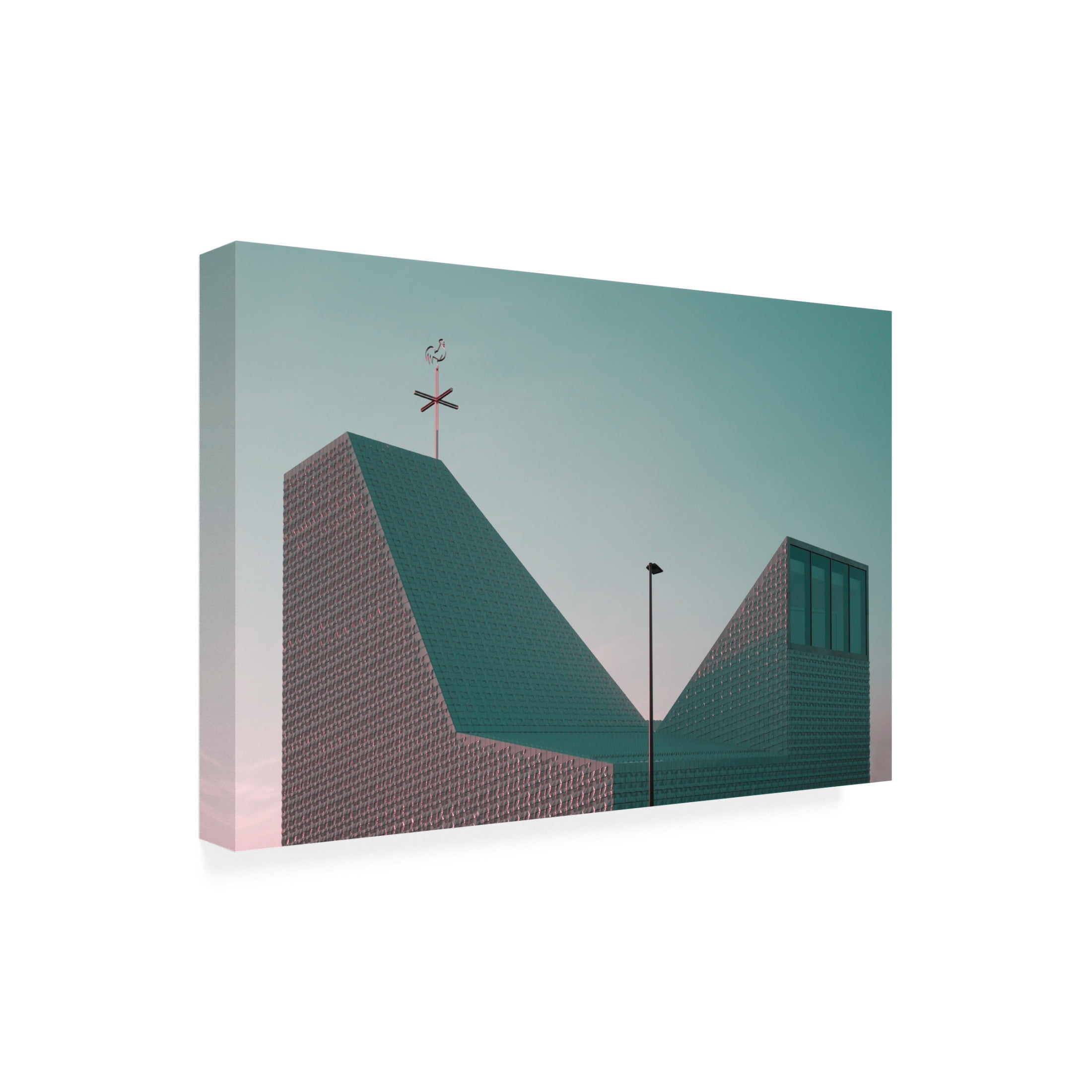 Canvas Wall Art - Mike Kreiten 'Sprungschanze Gottes - Poing' Wall Art for Living Room, Bedroom, or Office D?cor by Trademark Fine Art - 47 x 30 Inches