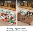 thumbnail image 4 of Best Choice Products Rolling Pantry Storage Basket Organizer W/ Chalkboard Label, Handles, Removable Divider - Chestnut, 4 of 8