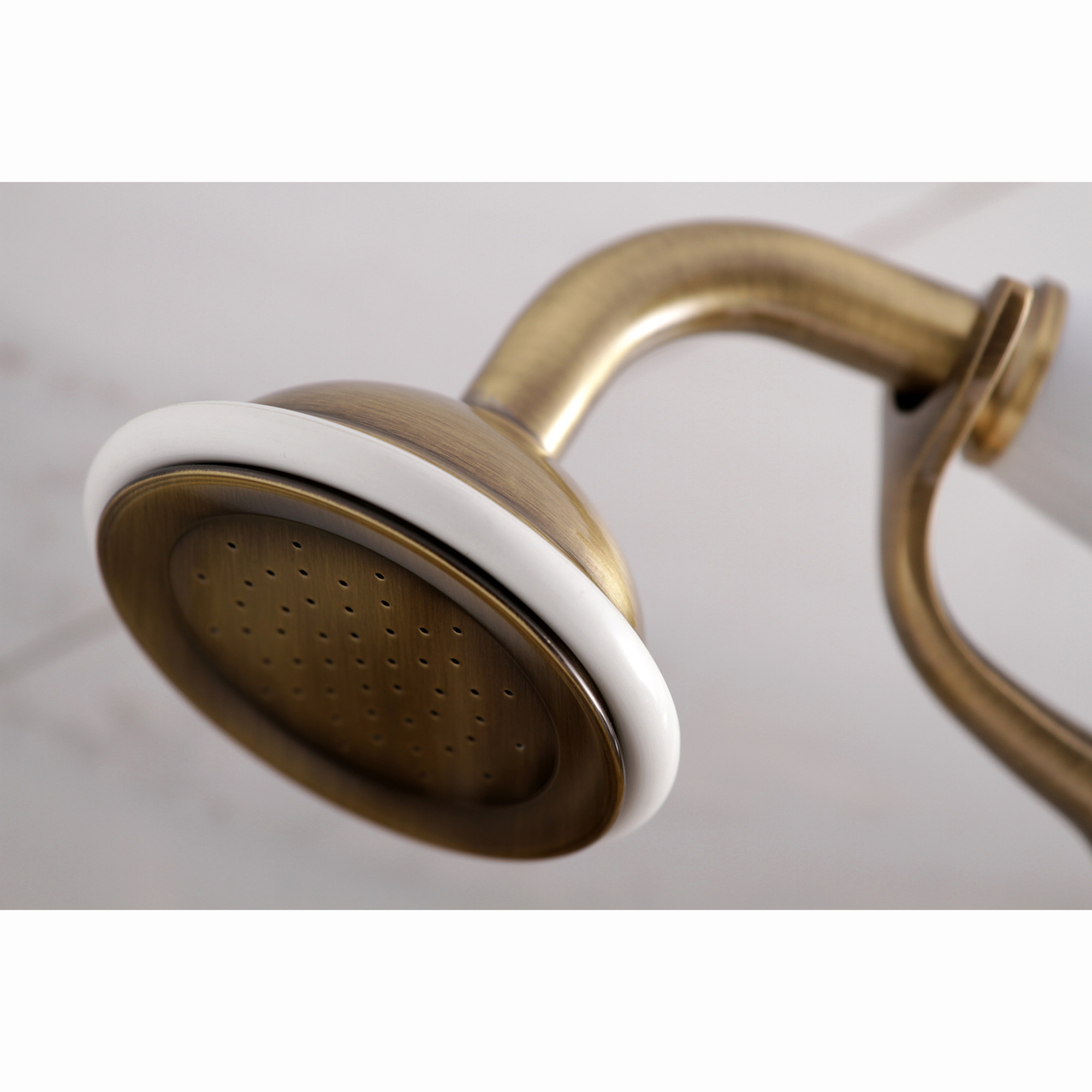 Kingston Brass KS286AB Essex Wall Mount Clawfoot Tub Faucet with Hand Shower, Antique Brass