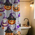 thumbnail image 6 of Halloween Purple Pumpkin Shower Curtain, Holiday Bathroom Decor, Polyester Fabric Waterproof Machine Washable, Halloween Home Party Decoration, 72 x 72 Inches, 6 of 7
