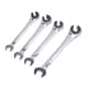 thumbnail image 1 of Conjunto de Llave de Trinquete, 2 Use La Llave de Trinquete de Cabeza Flexible Abierta Conjunto de Llave de Trinquete de 10-17 mm 4pcs cr v de acero para línea de freno, 1 of 7