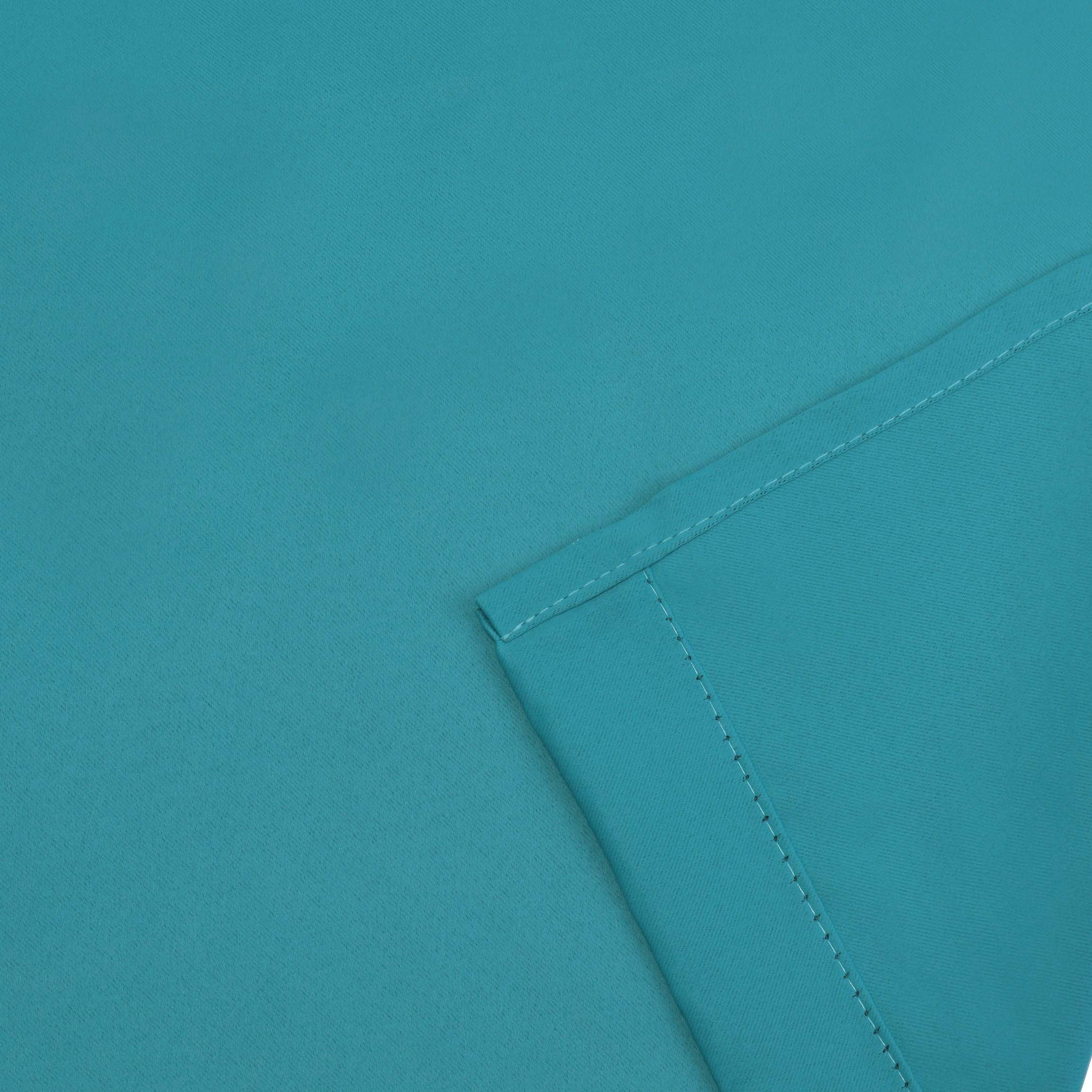 Superior Blackout Solid Light Filtering Grommet Curtain Panel Set, 46" x 63", Aqua