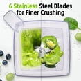 thumbnail image 5 of Blender for Smoothies: 1800W  Blenders for Kitchen, 68oz  Pitcher, Timer & Speed Control, 6 Stainless Steel , Dishwasher Safe Blender for Ice Crush/Smoothies/Frozen Drinks/Grey, 5 of 6