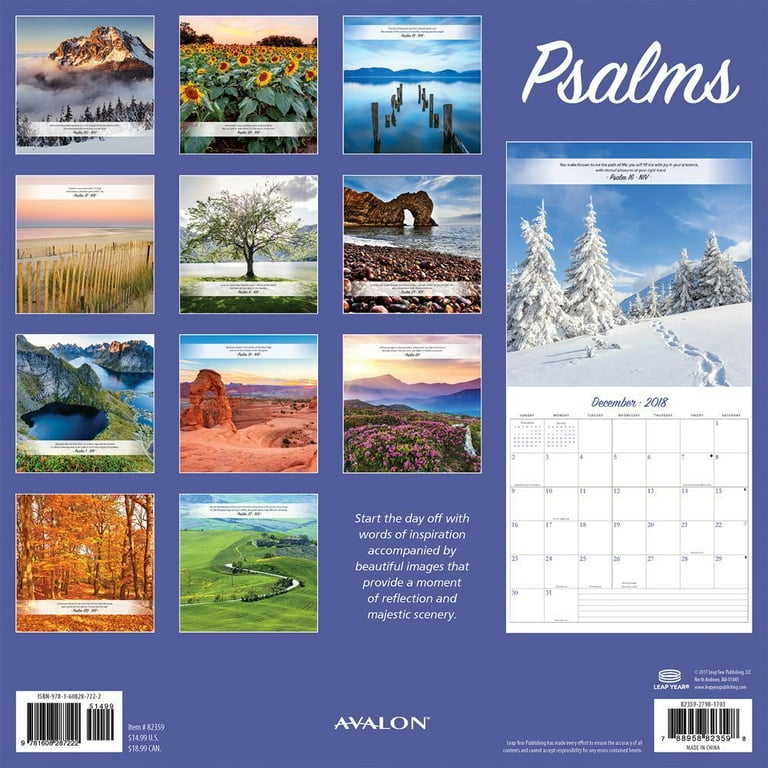 Psalms 2024 Wall Calendar Leap Conny Diannne