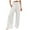 White -AH09, variant on Dwellite Women Palazzo Pants Summer Flowy Wide Leg High Waist Lounge Trousers with Pockets Casual Beach Vacation Pant Gray L