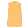 thumbnail image 4 of Miluxas Women's 2 Piece Outfits Casual V Neck Sleeveless Tank Tops Matching Wide Leg Capri Pants Summer Lightweight Dressy Lounge Sets for Beach Yellow, 4 of 9