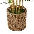 thumbnail image 5 of DecMode 59" Artificial Bamboo Tree in Realistic Leaves and Brown Seagrass Pot, 5 of 9