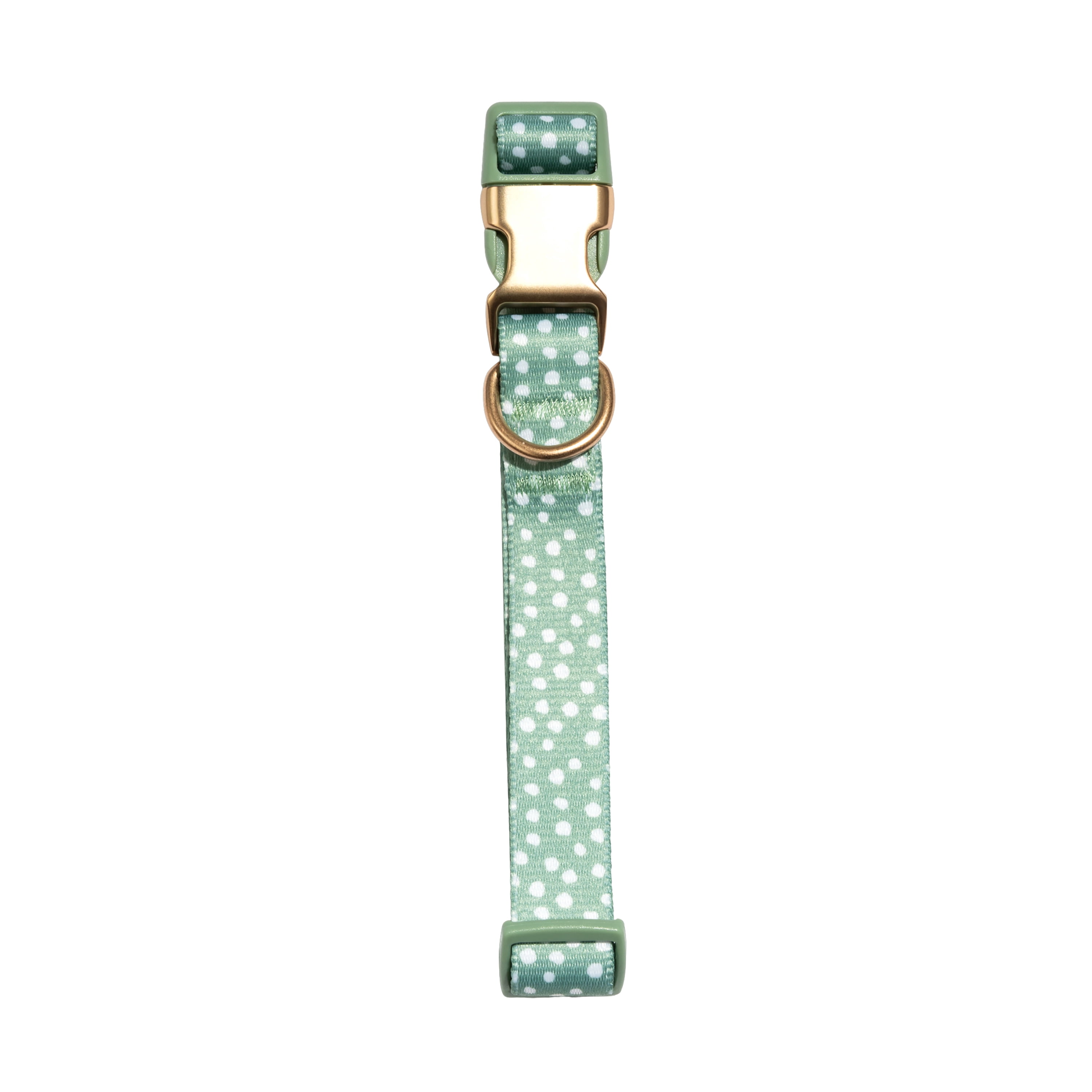 Vibrant Life Polka Dot Print Fashion Dog Collar, Green, XL