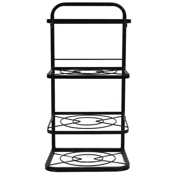 4 tier Adjustable Pot Organizer Space-Saving Pan and Lid Rack for Under Sink, Cabinet and Countertop