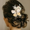 thumbnail image 4 of Minkissy Barrettes Coréennes Papillon Barrettes Cheveux Beauté Jaune Lot de 1, 4 of 6