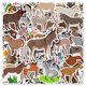 thumbnail image 1 of Calcomanías de vinilo con bonitos dibujos animados de burros, 50 unidades, 1 of 2