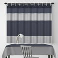 thumbnail image 2 of 72x72 Inch Stripe Farmhouse Long Shower Curtain Gingham Patchwork Polyester Bath Curtain Vintage Neutral Stall Size Shower Curtains Set for Kids Bathroom Decor Waterproof with Hooks, 2 of 6