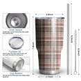 thumbnail image 6 of 30oz Red and Green Plaid Christmas Pattern Tumblers Stainless Steel Tumbler with Lid and Straw,Vacuum Insulated Double Wall Travel Tumbler Cups Mug with Cleaning Brush for Coffee,Tea, 6 of 7