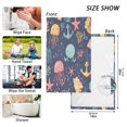 thumbnail image 6 of Yayeee 2 Pack Hand Towels for Bathroom 100% Cotton 16" x 28" Soft Absorbent Kitchen Towel, Red Jellyfish, 6 of 7