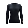 thumbnail image 5 of BUIGTTKLOP Sweaters for Women Long Sleeve Shirts Crewneck Ribbed Knit Tops Lighweight Pullovers Slim Fitted, 5 of 6